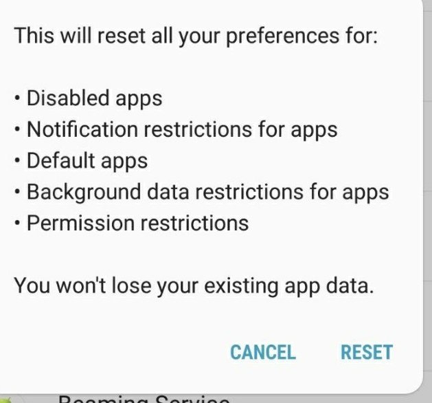 clear app preferences android devices